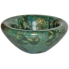 Jörg Baumöller Emerald Green Crystal, Glazed Porcelain, Double Wall Bowl