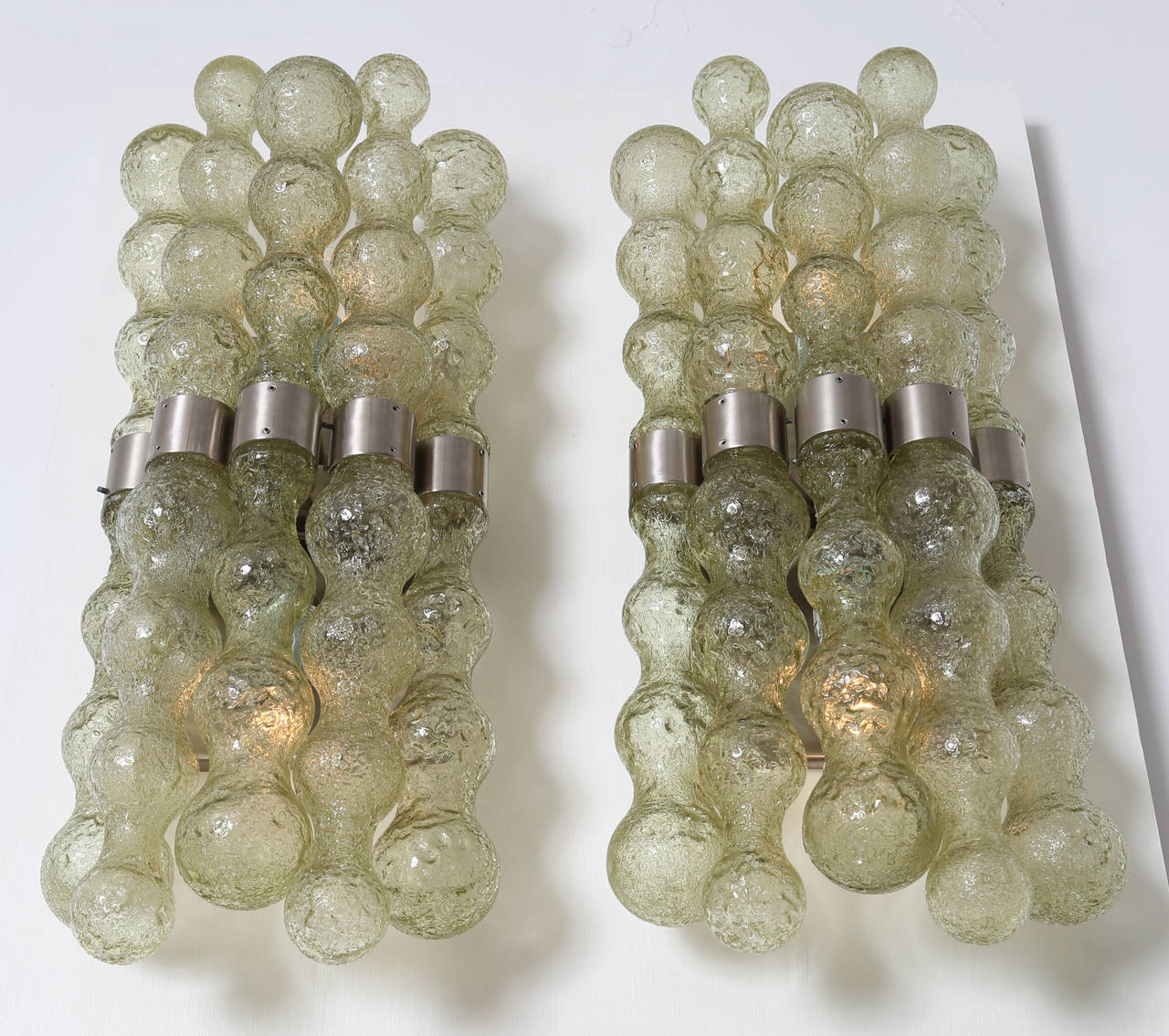 Pair of Murano Green-Glass Sconces In Excellent Condition In Brooklyn, NY