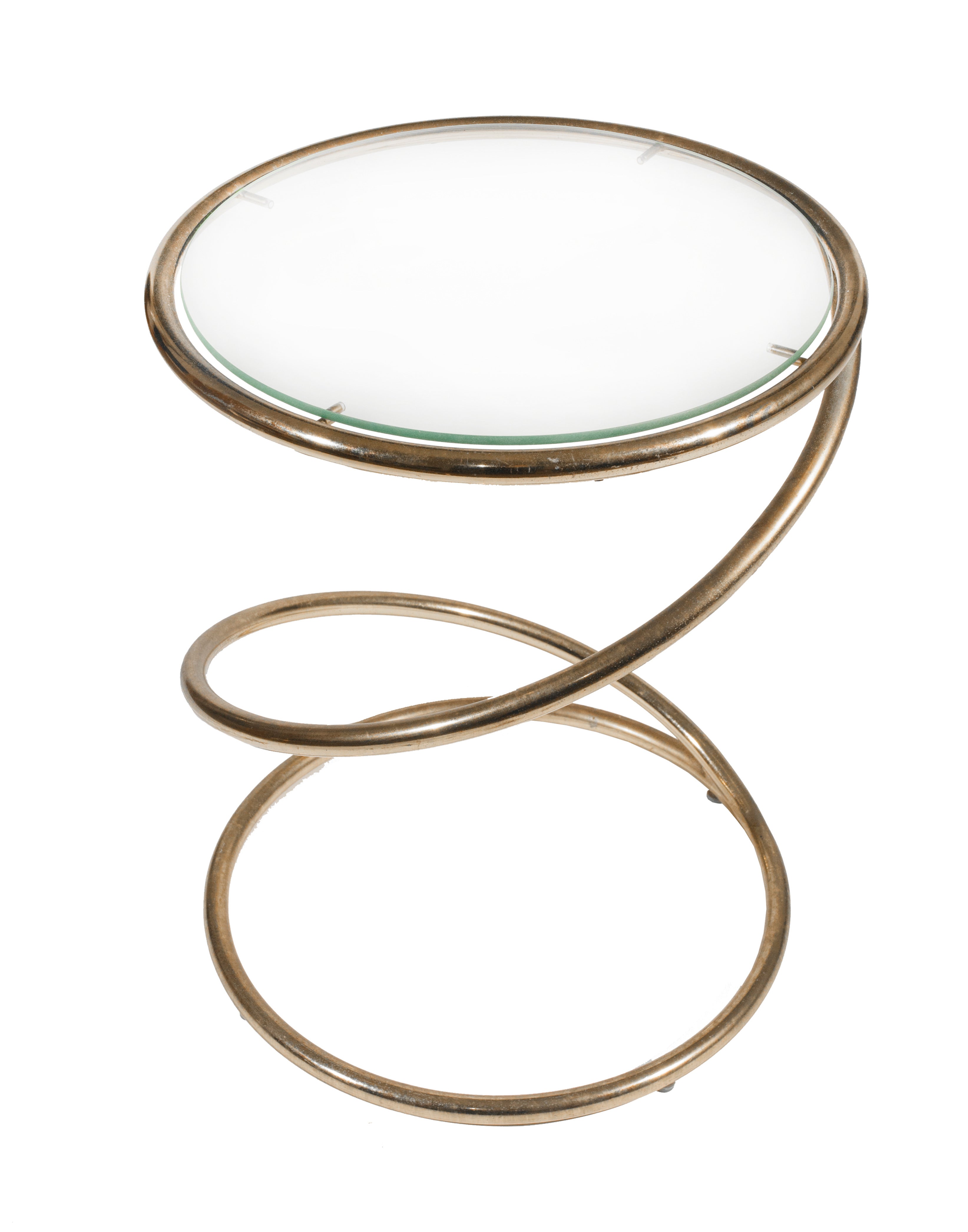 Pace Collection Spring Table in Brass