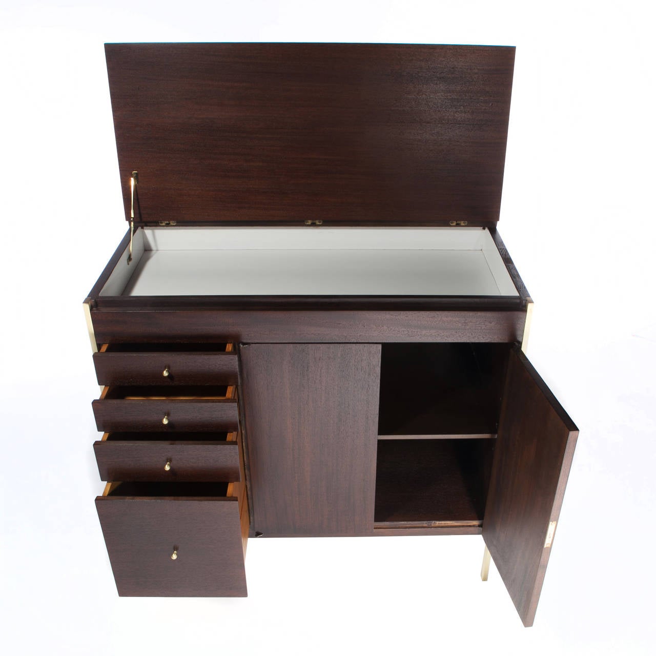 Brass Bar Cabinet by Paul McCobb for Calvin Furniture