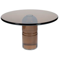 Rare 1970s Smoked Lucite Le Dome Dining Table by Charles Hollis Jones