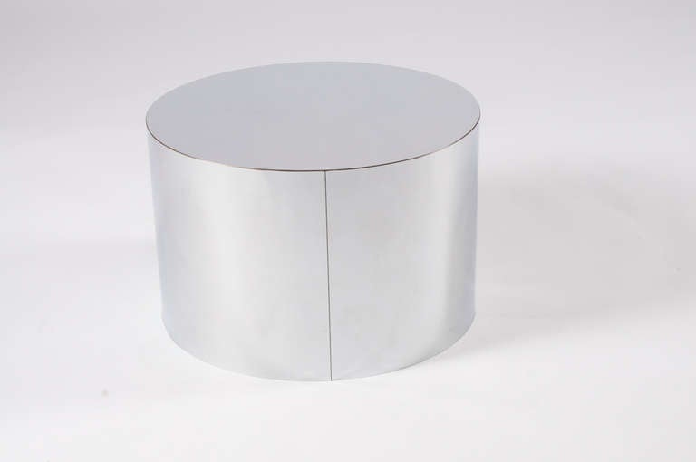 Late 20th Century Milo Baughman Drum Table in Chrome