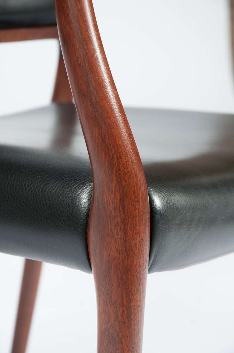 Leather Niels Moller Rosewood Armchair, Circa 1960s
