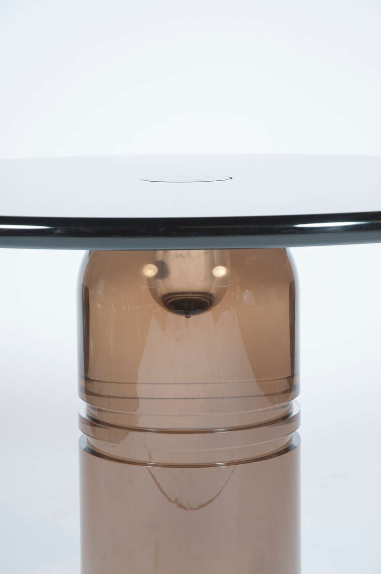 American Rare 1970s Smoked Lucite Le Dome Dining Table by Charles Hollis Jones For Sale