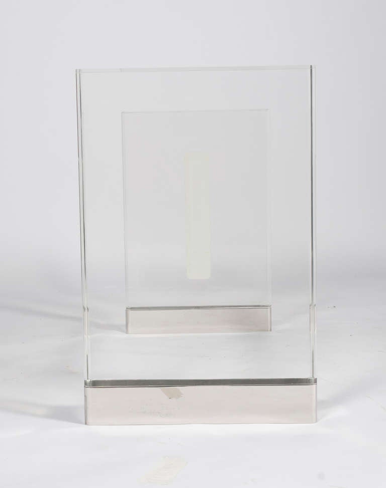 Lucite, Chrome and Glass Dining Table by Gary Strutin 5