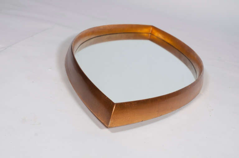 American Gold Leaf Pointed Oval Mirror, Circa 1960s