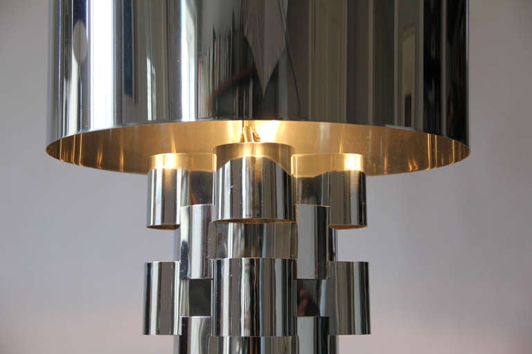 C. Jeré/Artisan House Chrome Table Lamps In Excellent Condition In Brooklyn, NY