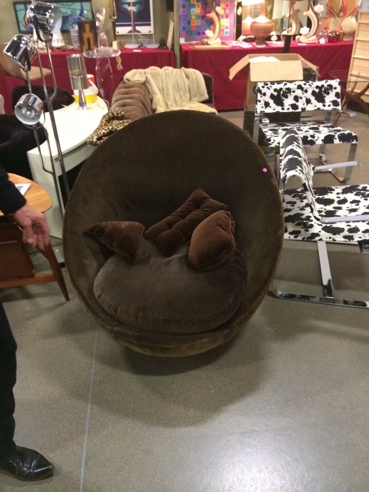 Giant Milo Baughman Tilt-and-Swivel Chair