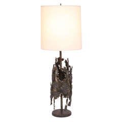 Brutalist Table Lamp by Marcello Fantoni