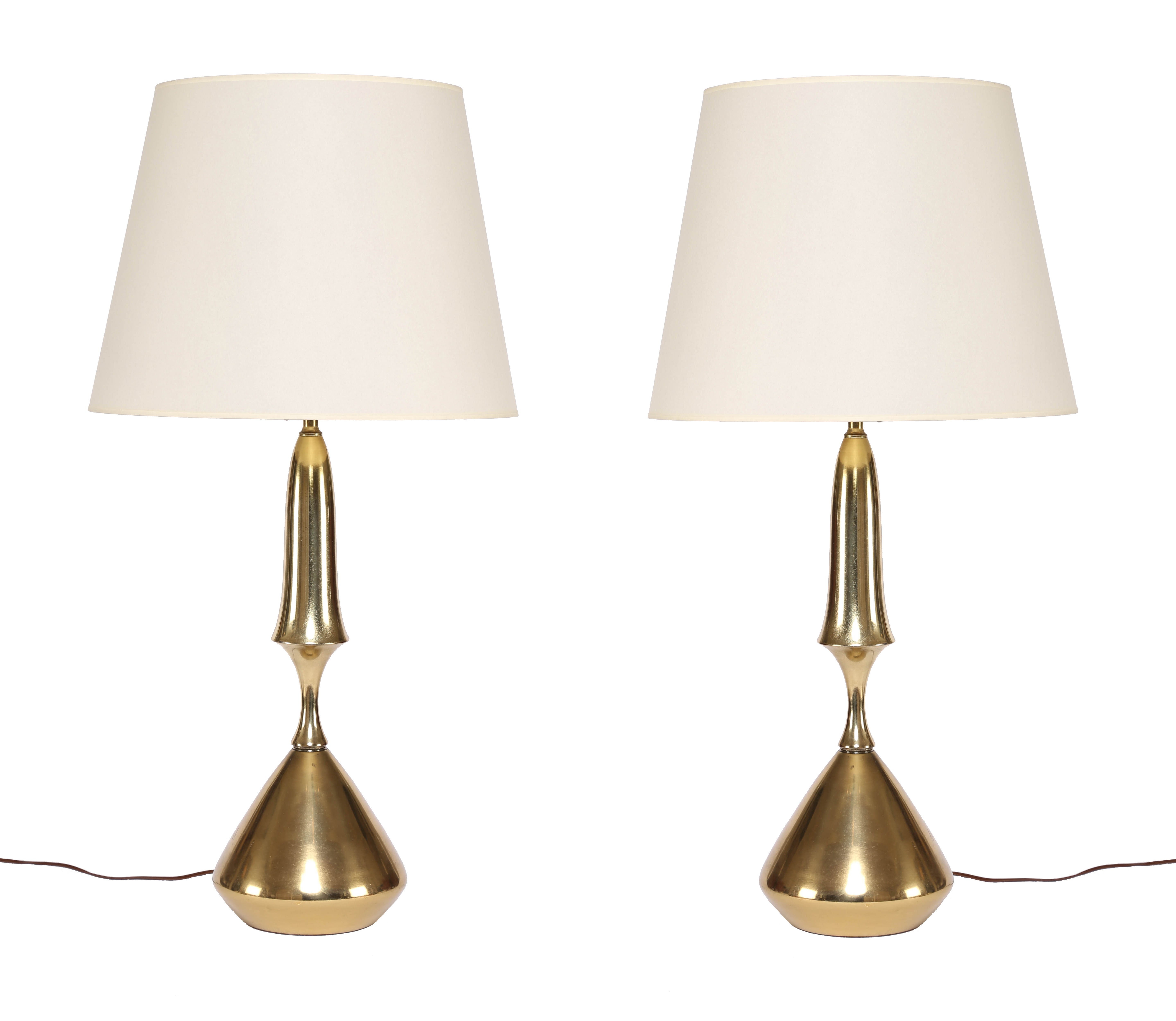 Modern 1970s Brass Table Lamps