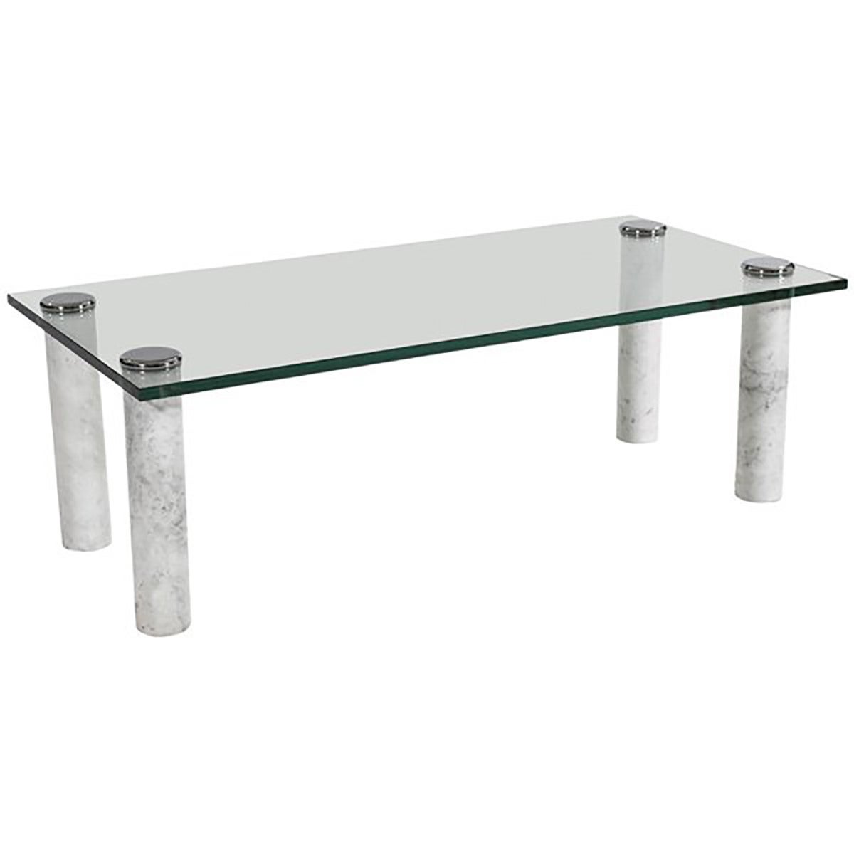 Pace 1970s Marble and Glass Coffee Table