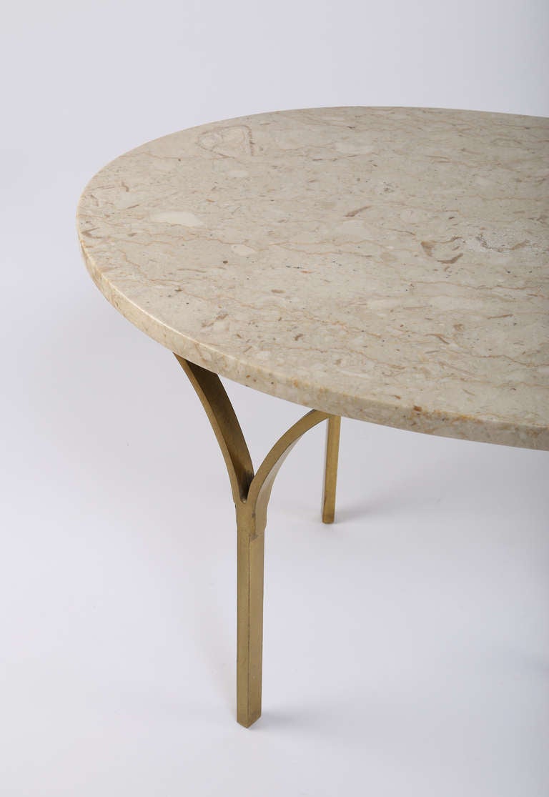 Italian Marble and Brass Side Tables 1