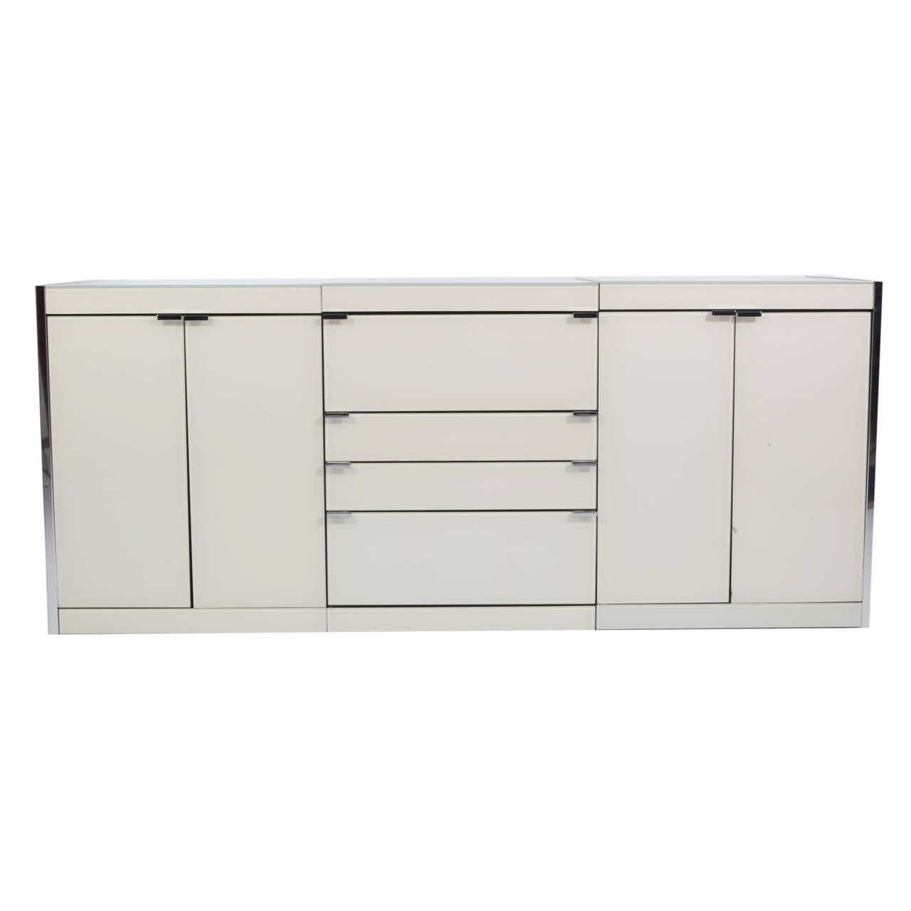 Ello Chrome and WhiteGlass For Sale at 1stDibs