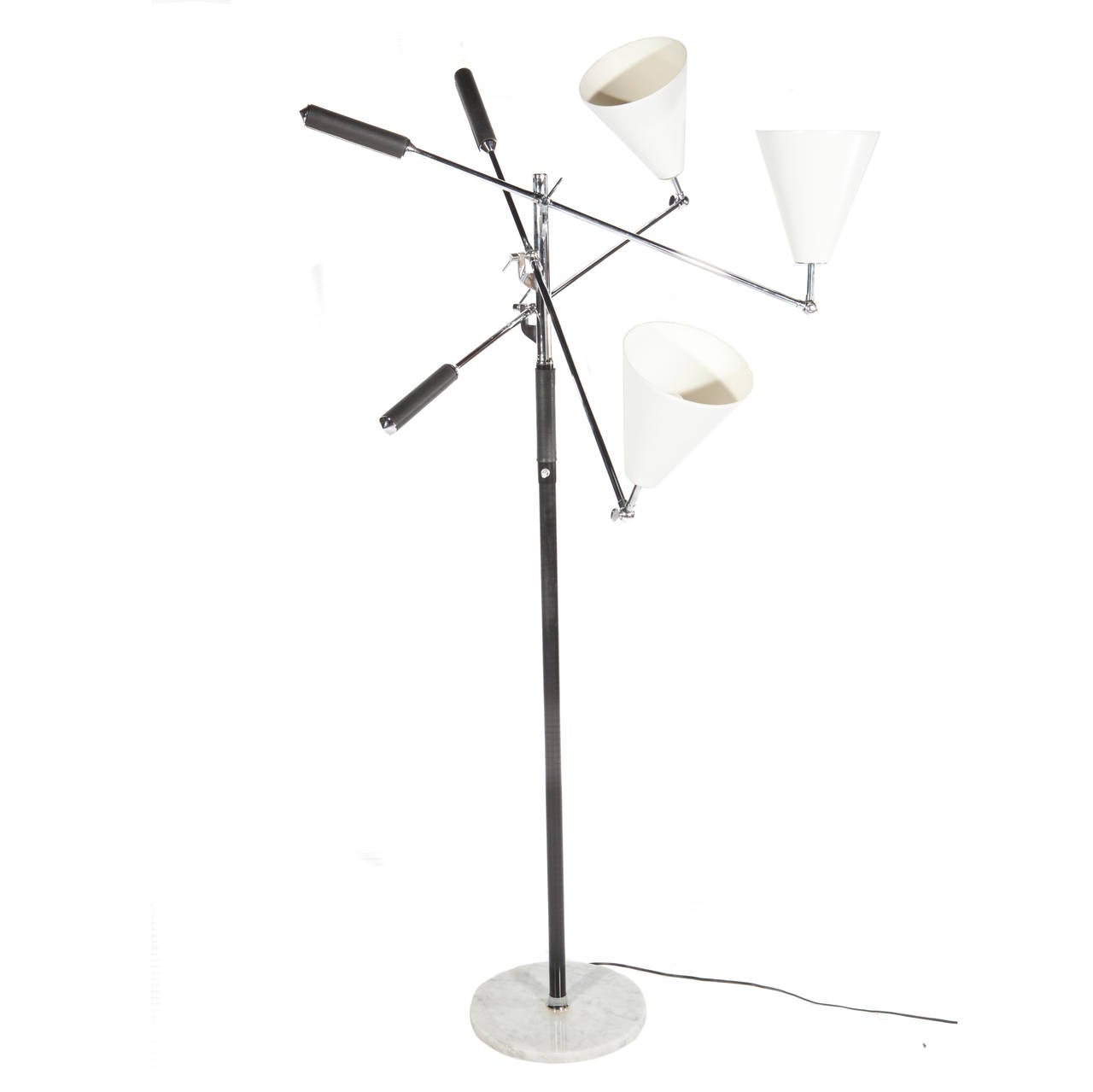 Chrome 1960s Italian Triennale Style Floor Lamp