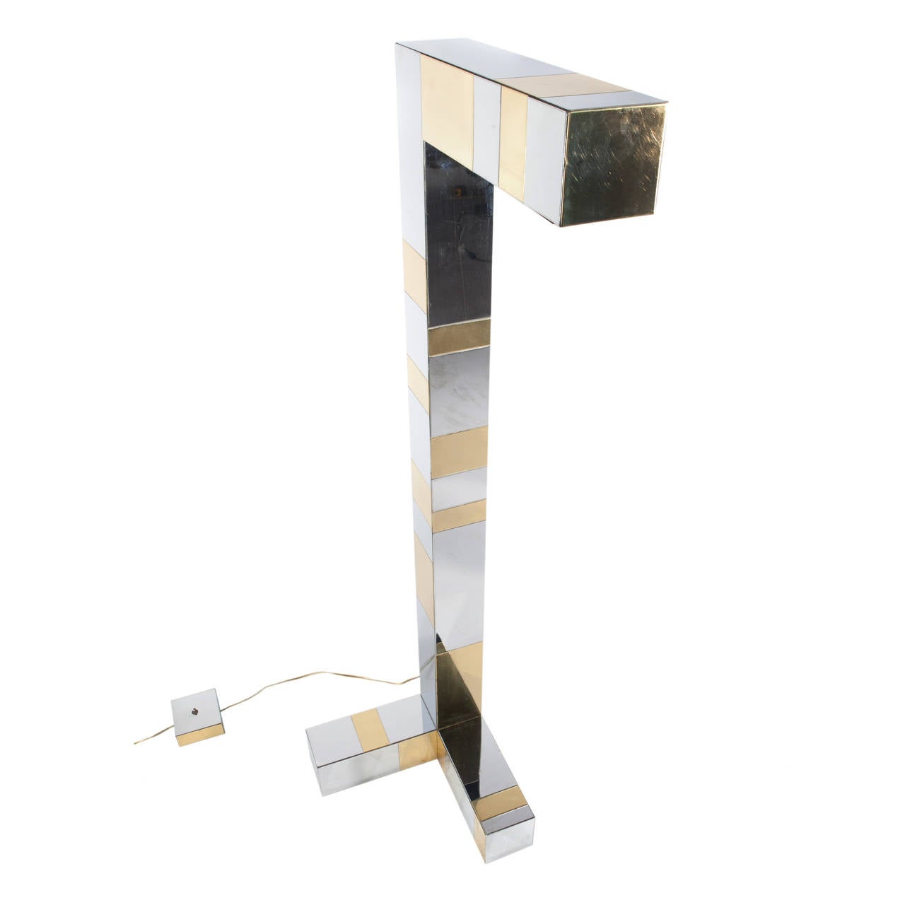 American 1970s Paul Evans Brass and Chrome 