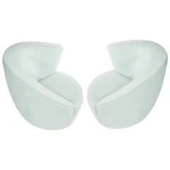 Pair of "Corkscrew" Swivel Chairs by Vladimir Kagan for Directional
