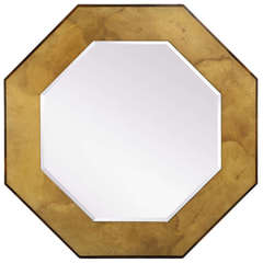 Karl Springer Octagonal Mirror in Parchment, circa 1970s 9