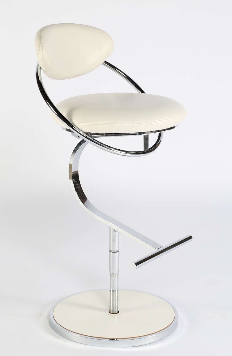 American Pair of DIA Swivel Bar Stools