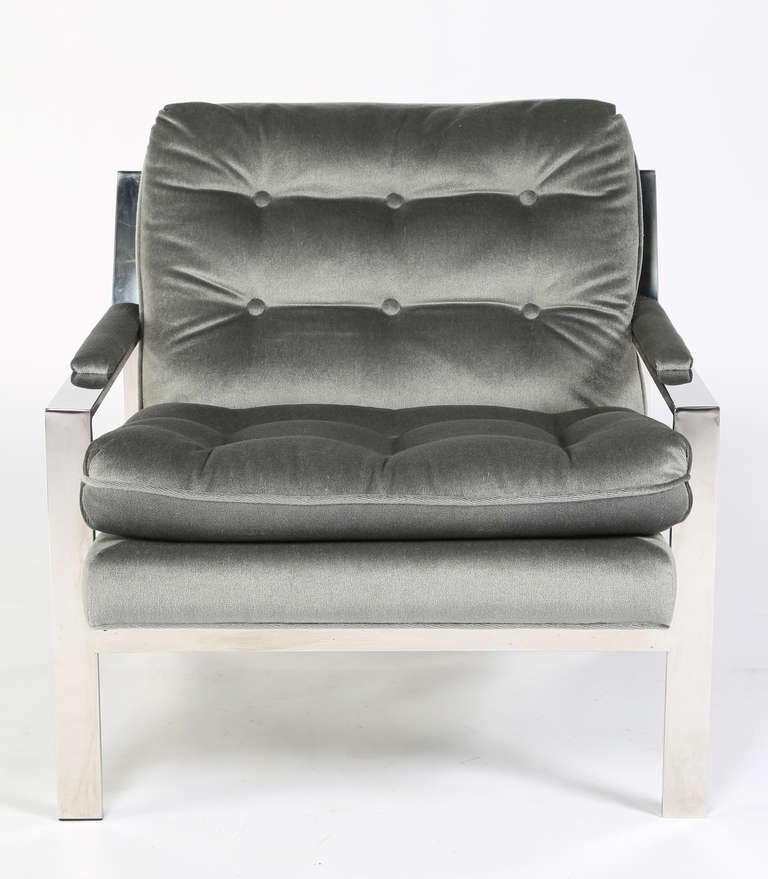 American Milo Baughman-Style Lounge Chair by Cy Mann
