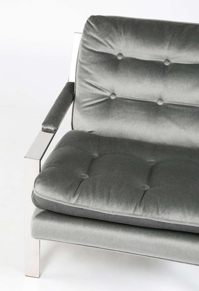 Late 20th Century Milo Baughman-Style Lounge Chair by Cy Mann