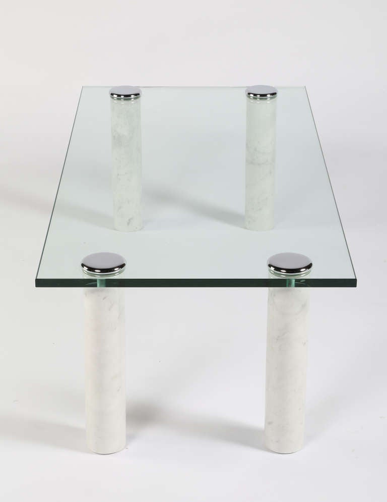 American Pace 1970s Marble and Glass Coffee Table