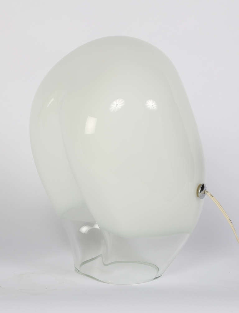 Italian Biomorphic Vistosi Glass Table Lamp, Circa 1970s