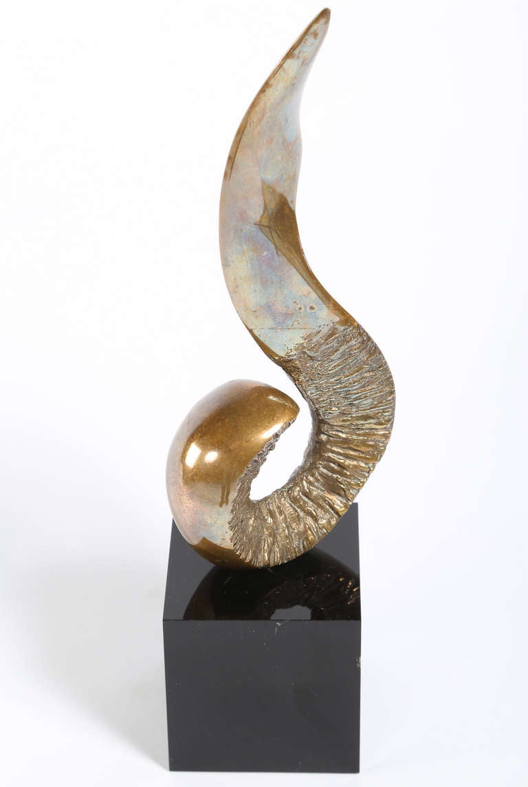 Joseph Burlini 1960s Bronze Table Sculpture For Sale 1