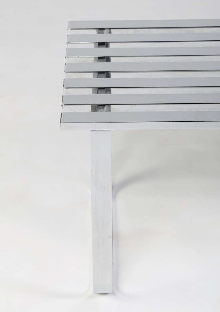 Milo Baughman Slatted Chrome Bench In Excellent Condition In Brooklyn, NY