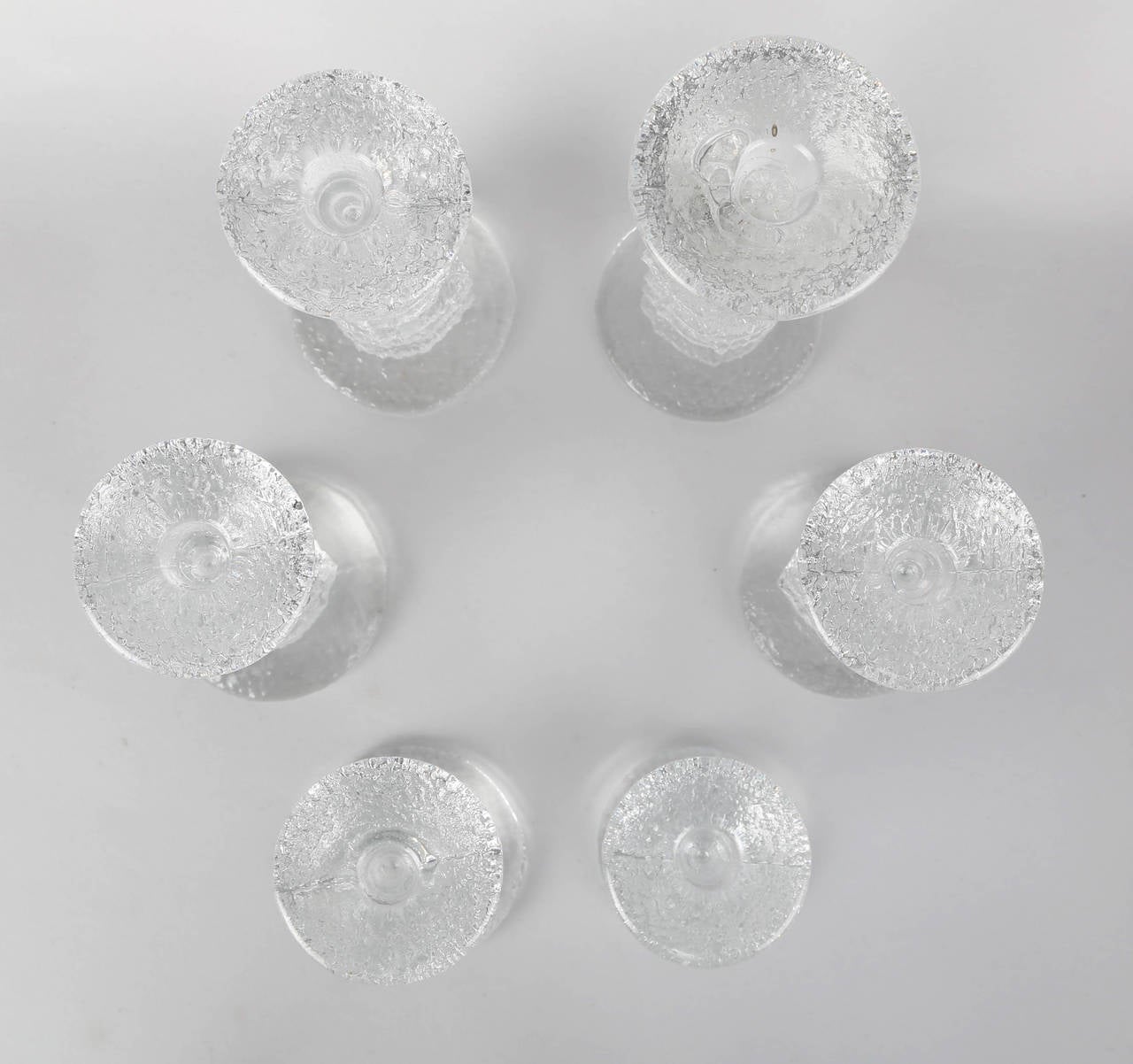 Set of Vintage Glass Candlesticks by Timo Sarpaneva for Iittala 1