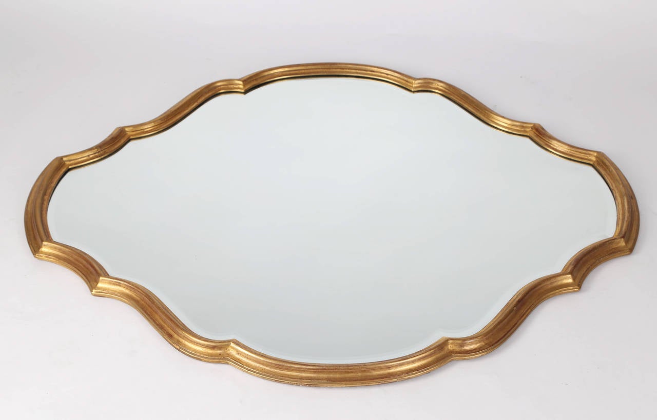 American Curvaceous LaBarge Gilt Mirror