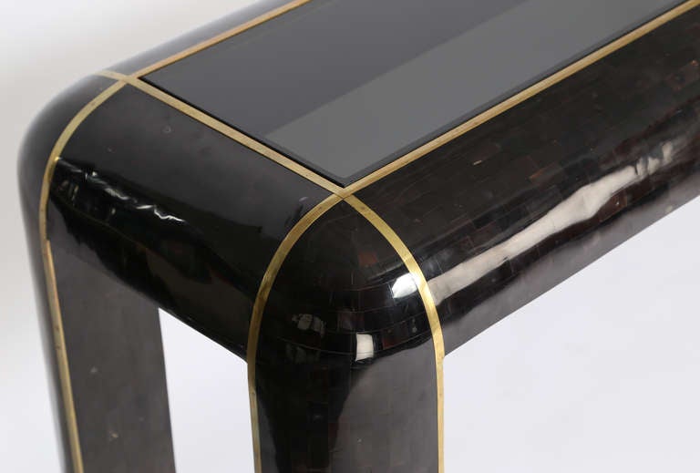 Late 20th Century Tessellated Horn Console Table by Maitland-Smith, circa 1970s