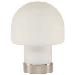 1960s Laurel Frosted-Glass Mushroom Table Lamp