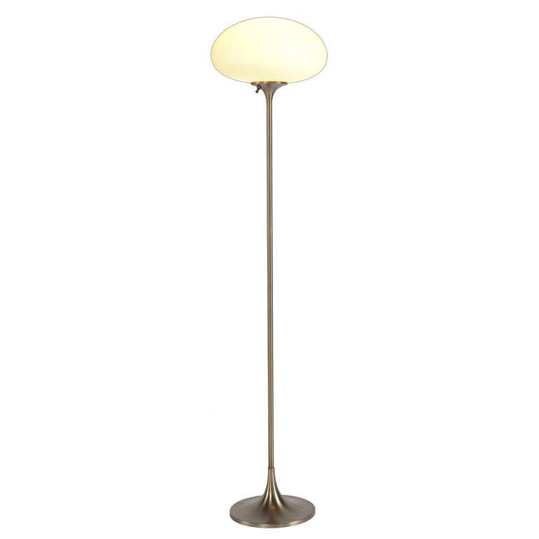 Brushed Nickel Adjule Arm Floor Lamp By Laurel Circa 1968 For Laurel Brushed Nickel Floor Lamp Circa 1960s