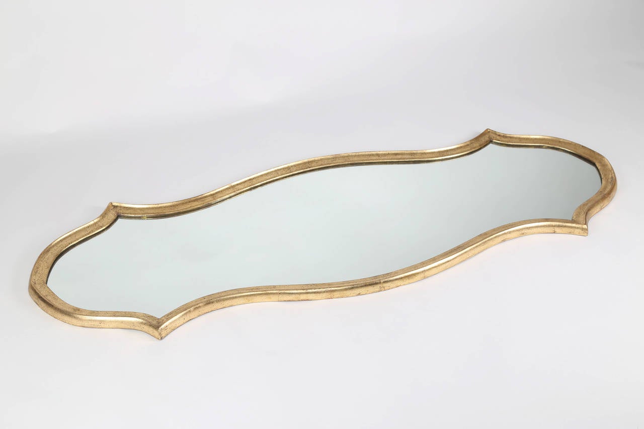 Monumental LaBarge Gold-Leaf Mirror In Excellent Condition In Brooklyn, NY