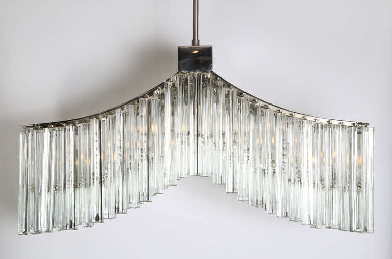 Murano 1970s Italian Glass Chandelier by Camer In Good Condition In Brooklyn, NY