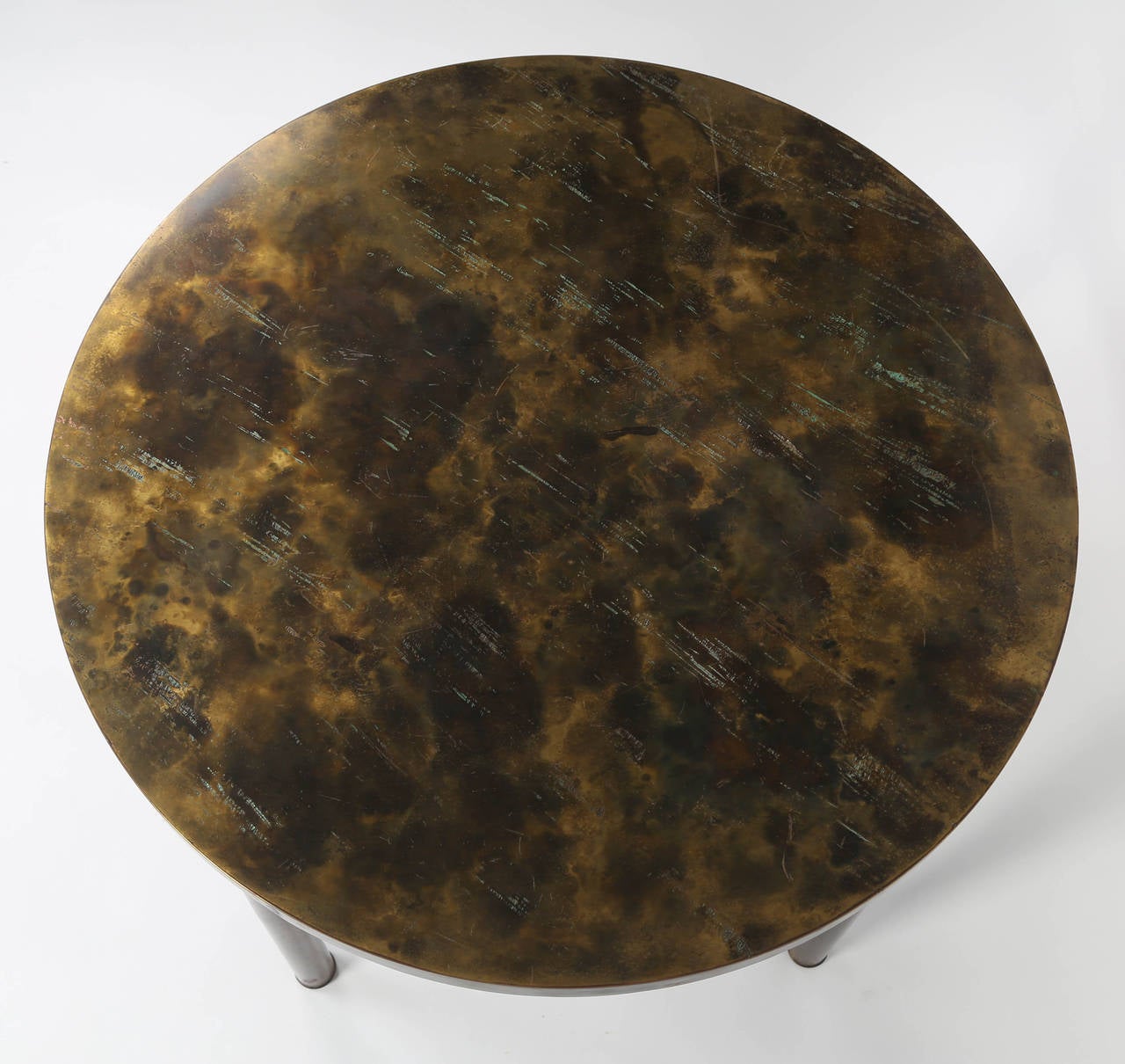 Bronze End Table by Philip and Kelvin LaVerne, circa 1960s In Good Condition In Brooklyn, NY