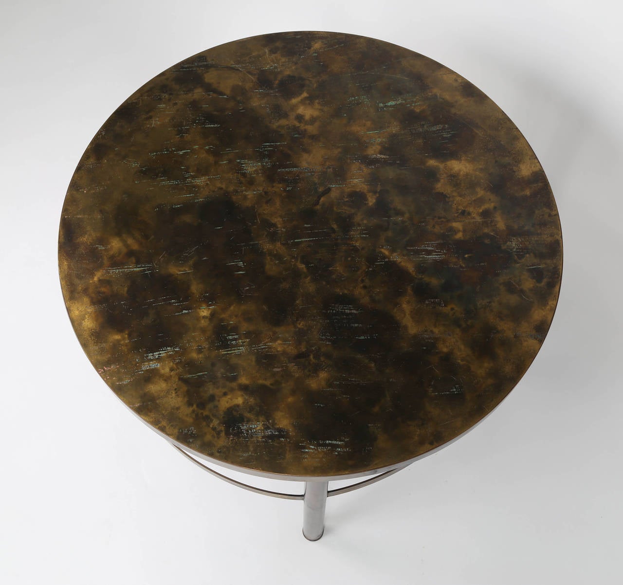 Mid-20th Century Bronze End Table by Philip and Kelvin LaVerne, circa 1960s