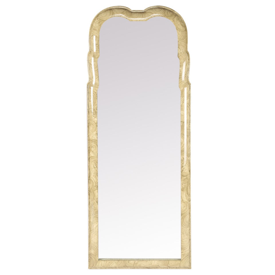 Italian Keyhole-Shaped Mirror, Circa 1970s