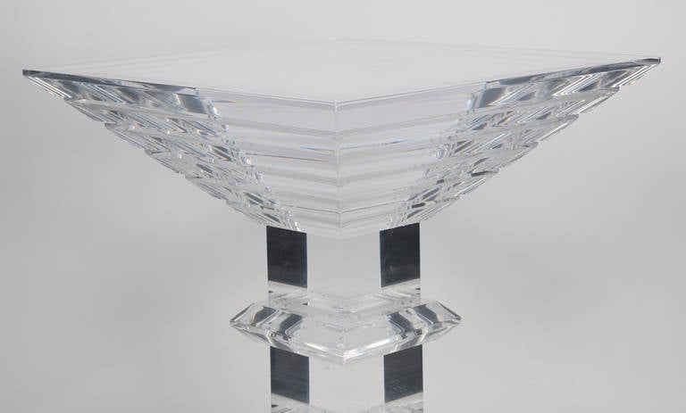 Stacked-Lucite Side Table 1