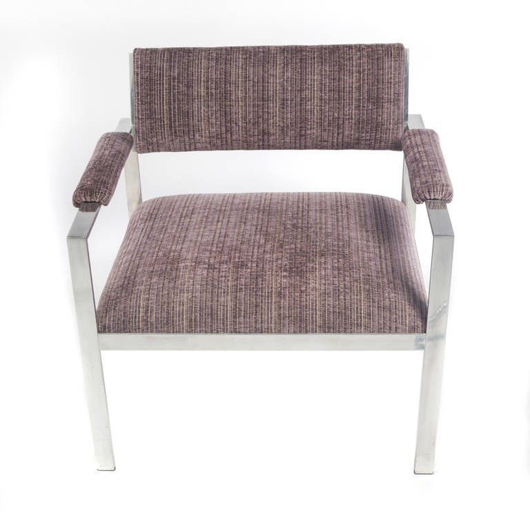 American Aluminum Lounge Chair in the Style of Harvey Probber, Circa 1960s For Sale