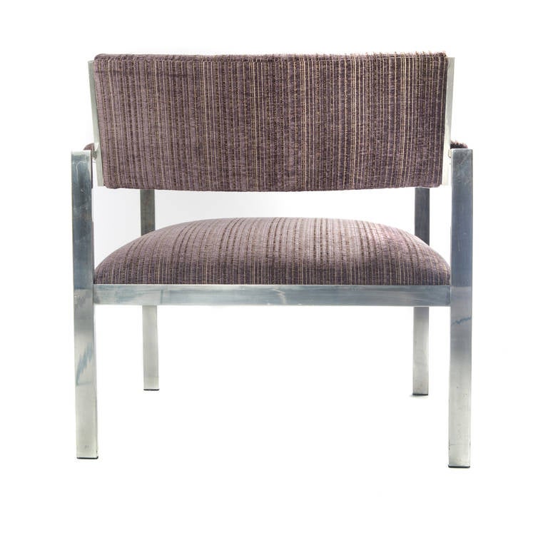 Mid-20th Century Aluminum Lounge Chair in the Style of Harvey Probber, Circa 1960s For Sale