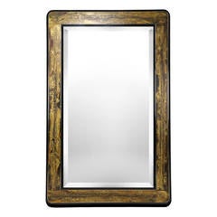 Large Etched-Brass Mirror by Bernhard Rohne for Mastercraft, circa 1970s