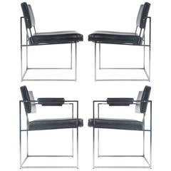 Milo Baughman for Thayer Coggin Chrome Dining Chairs, circa 1970s 11