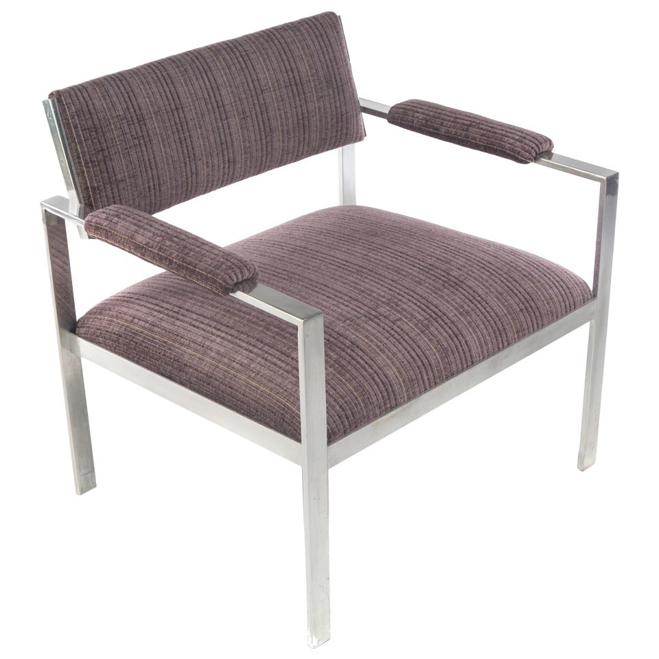 Aluminum Lounge Chair in the Style of Harvey Probber, Circa 1960s For Sale