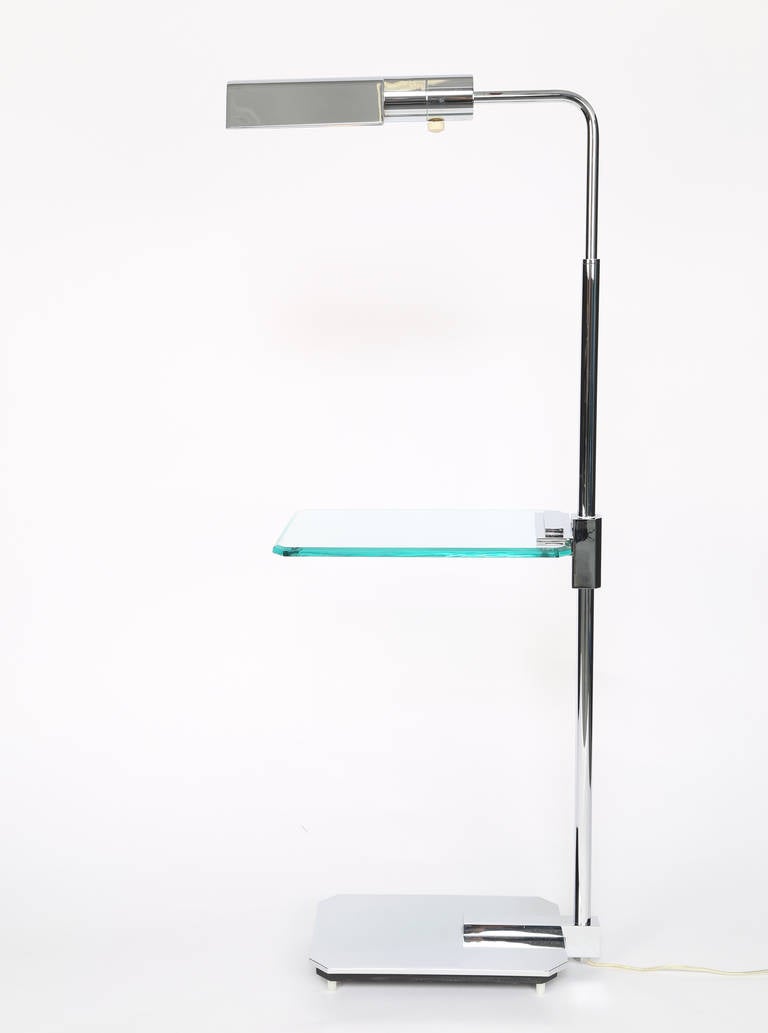 Casella Floor Lamp with Adjustable Drinks Table