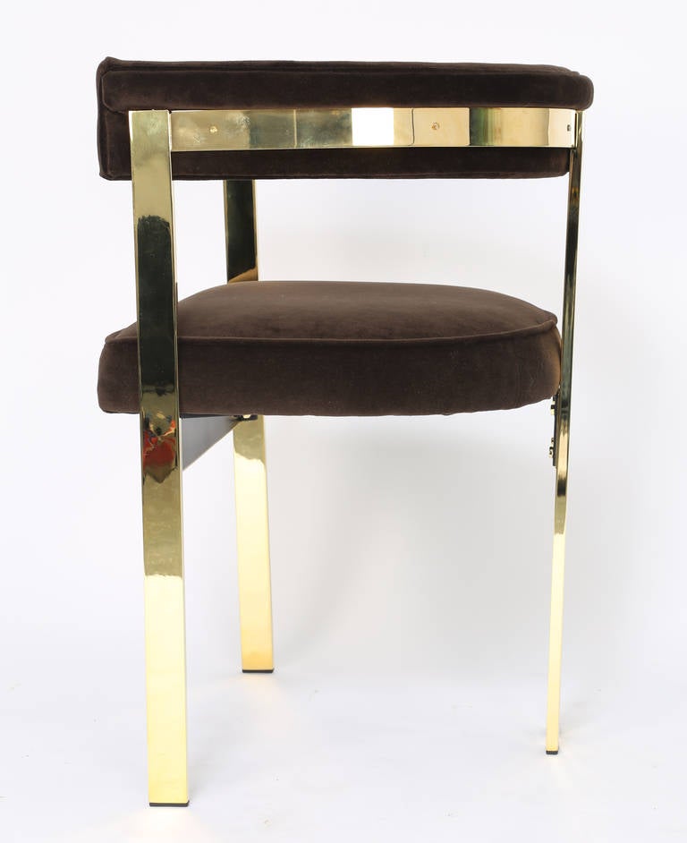 Stunning Brass Armchairs Attributed to Tobia Scarpa 3