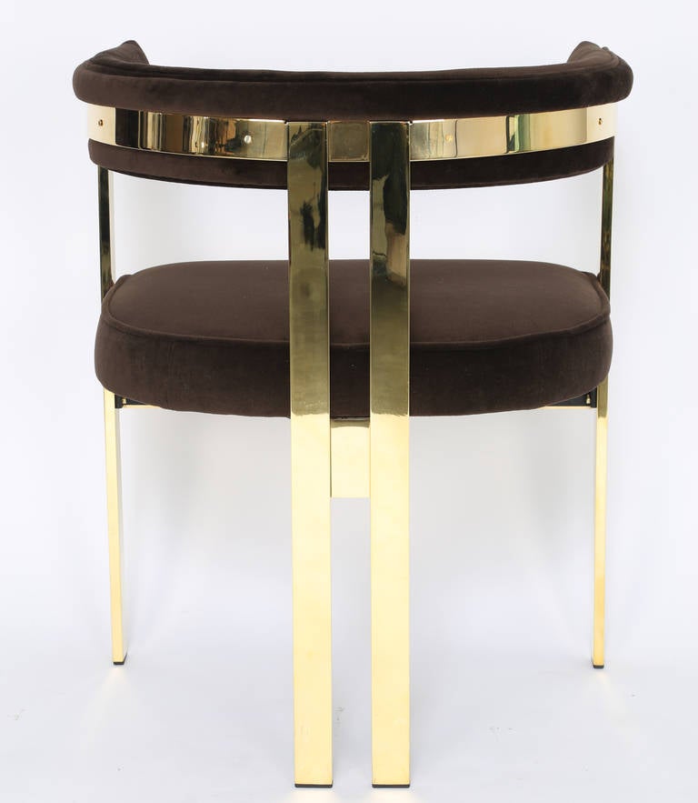 Stunning Brass Armchairs Attributed to Tobia Scarpa 4