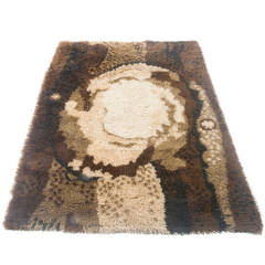 Abstract Rya Shag Rug, Circa 1970s 5