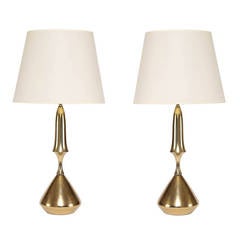 Modern 1970s Brass Table Lamps