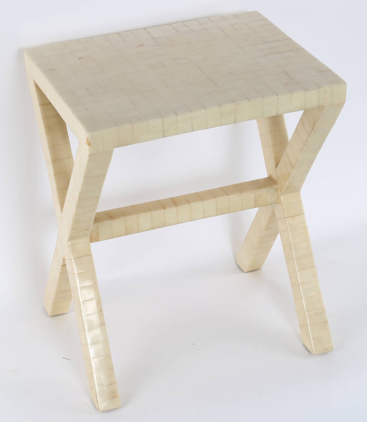 Colombian Tessellated Bone Side Table By Enrique Garces, circa 1970s For Sale
